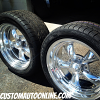 17x7 and 17x8 American Racing Torq Thrust 2 polished aluminum with 225/45r17 and 245/45r17 Milestar tires