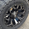 20x10 Fuel Assault D546 Black and Milled wheel - 35x12.50r20 Toyo Open Country MT