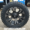 20x10 Fuel Vapor D569 Black with Dark Tint Machined - 33x12.50r20 Toyo Open Country MT