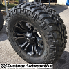 20x9 Fuel Vapor D569 Black with Dark Tint Machined wheel - 37x12.50r20 Nitto Trail Grappler MT