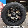20x10 Fuel Avenger D605 matte black with dark tint machined wheel - LT295/60r20 Nitto Ridge Grappler tire