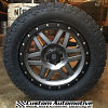 20x9 XD Machete 127 gray and black wheel - LT285/55r20 Toyo Open Country AT2 Extreme tire