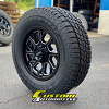 18x9 Ultra Patriot black and milled wheel - LT275/70r18 Hercules Terra Trac ATII tire