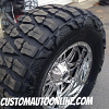 20x10 Fuel Hostage D530 Chrome PVD wheels with 37x13.50r20 Nitto Mud Grappler tires