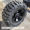 18x9 KMC XD Series Rockstar II RS2 811 Black wheel with 35x12.50r18 Nitto Mud Grappler tires