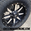 20x9 Fuel Maverick D537 Black and Machined wheel - LT275/65r20 Toyo Open Country AT2 tire