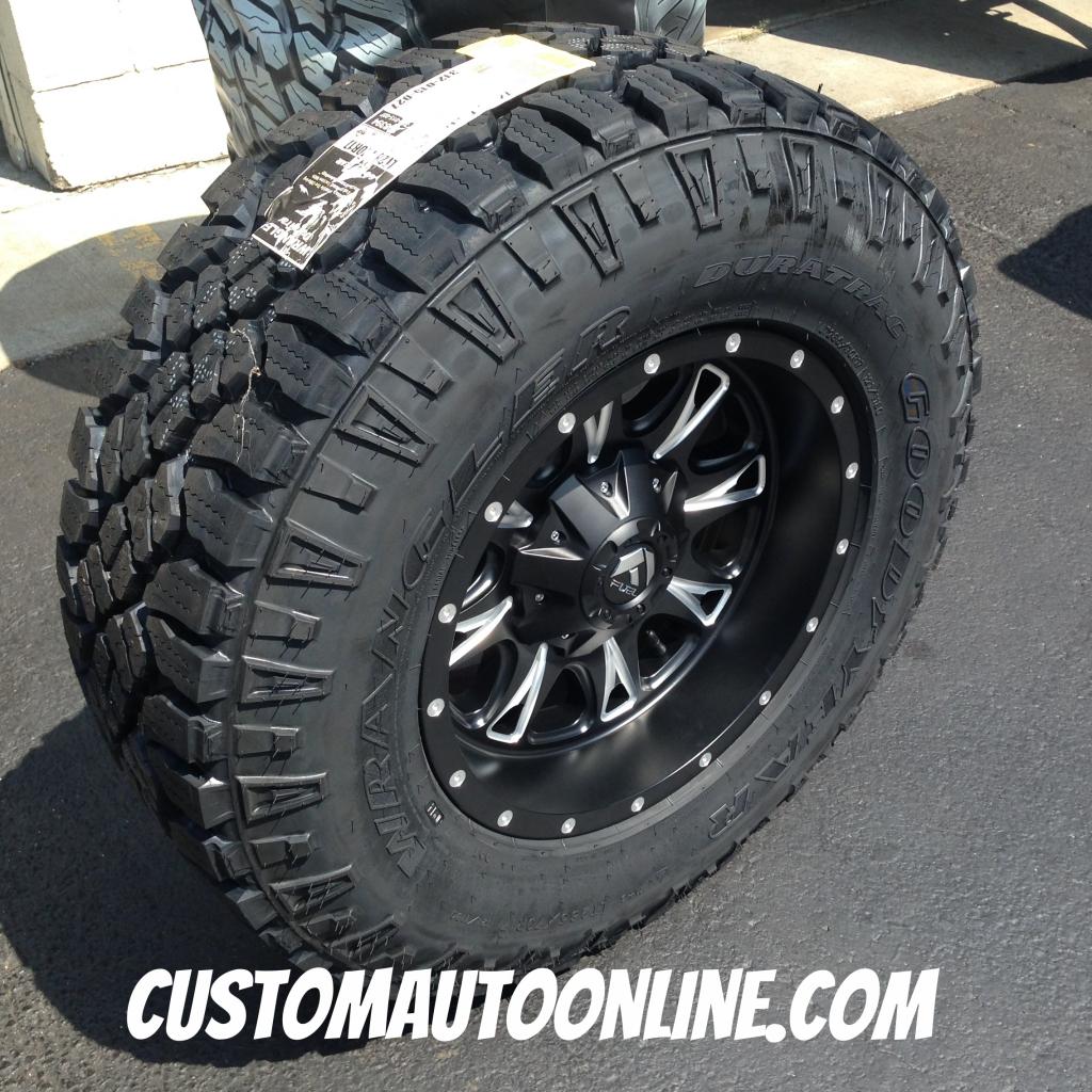Custom Automotive :: Packages :: Off-Road Packages :: 17x9 Fuel Offroad  Throttle D513 Black - 285/70r17 Goodyear Wrangler Duratrac