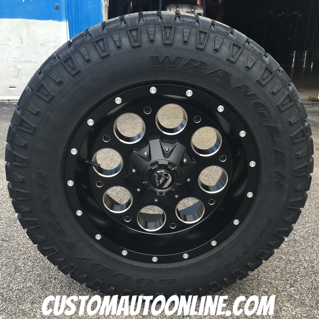 Custom Automotive :: Packages :: Off-Road Packages :: 18x9 Fuel Revolver  D525 Black - 275/65r18 Goodyear Wrangler Duratrac (P Metric)