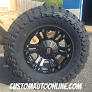 18x9 KMC XD Monster 778 Black - 35x12.50r18 Toyo Open Country MT