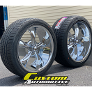 18x8 and 20x10 Ridler 695 Chrome staggered set with 235/40r18 Hercules Raptis RT-5 and 275/35r20 Hercules Raptis RT-5