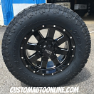 18x9 Moto Metal 962 Black - LT285/65r18 Toyo Open Country AT2 Extreme