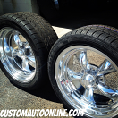 17x7 and 17x8 American Racing Torq Thrust II VN515 Polished Aluminum with 225/45r17 and 245/45r17 Milestar tires