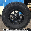 17x8 Moto Metal MO970 Black and Milled - 35x12.50r17LT Nitto Trail Grappler MT